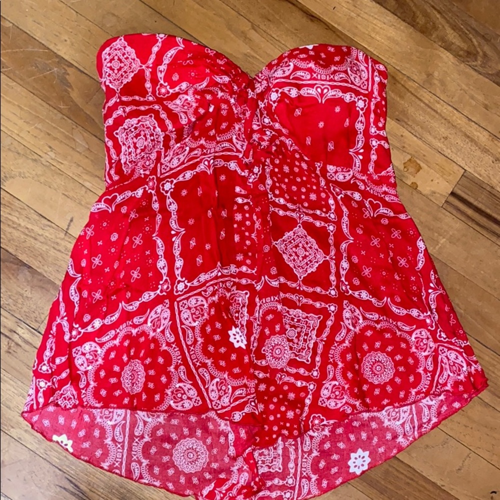 Padded Bandana Tank Top. Strapless